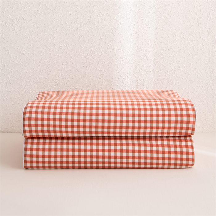 91家纺网 家纺一手货源 找家纺 仁宇枕业 2026新款全棉色织水洗棉儿童乳胶枕中老年成人乳胶枕头枕芯 无印风乳胶枕-蜜粉小格