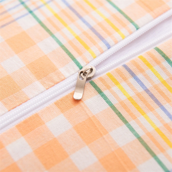 91家纺网 家纺一手货源 找家纺 仁宇枕业 2026新款全棉色织水洗棉儿童乳胶枕中老年成人乳胶枕头枕芯 无印风乳胶枕-黄白小格