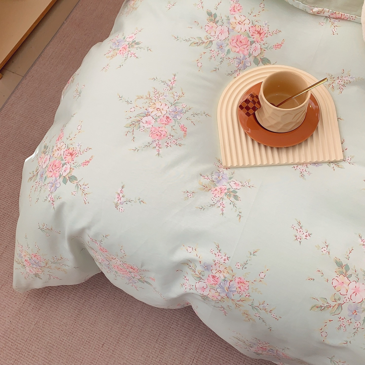 91家纺网 家纺一手货源 找家纺 奈萝家纺 2025新款全棉纯棉小清新印花四件套-第二波 青禾