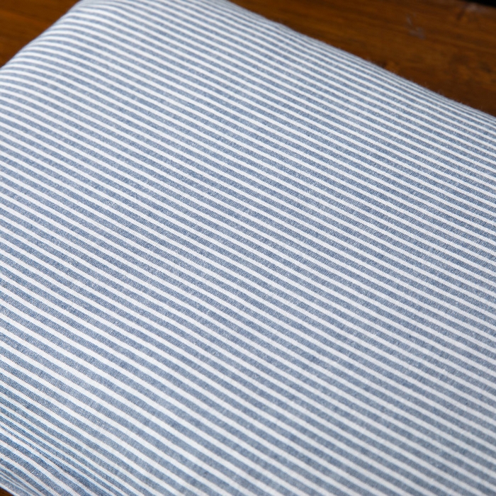 91家纺网 家纺一手货源 找家纺 仁宇枕业 2026新款全棉水洗棉二合一可拆分全棉荞麦壳组合牵引枕枕头枕芯 无印条纹风组合系列荞麦枕-蓝色