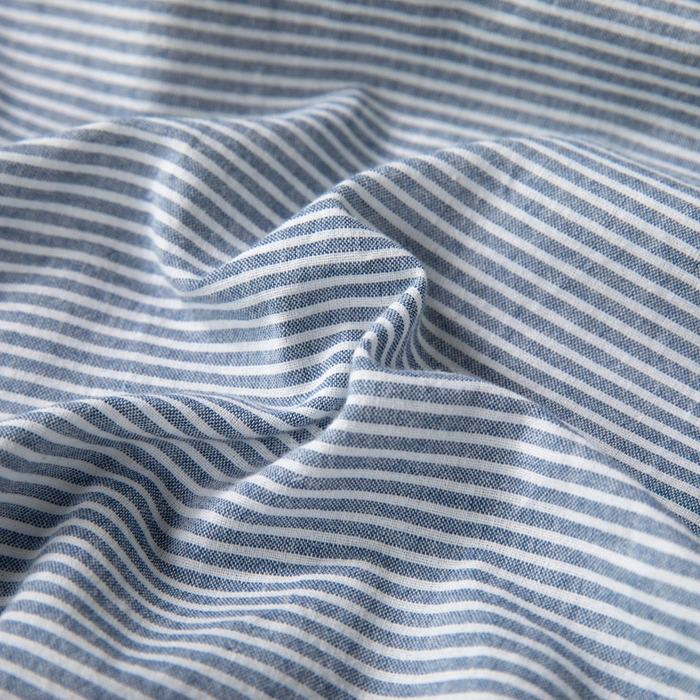 91家纺网 家纺一手货源 找家纺 仁宇枕业 2026新款全棉水洗棉二合一可拆分全棉荞麦壳组合牵引枕枕头枕芯 无印条纹风组合系列荞麦枕-蓝色