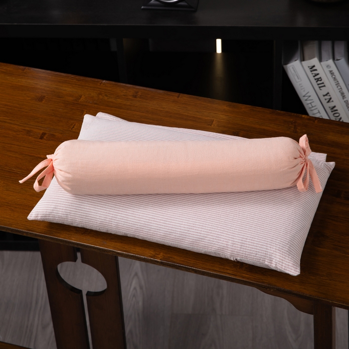 91家纺网 家纺一手货源 找家纺 （总）仁宇枕业 2026新款全棉水洗棉二合一可拆分全棉荞麦壳组合牵引枕枕头枕芯