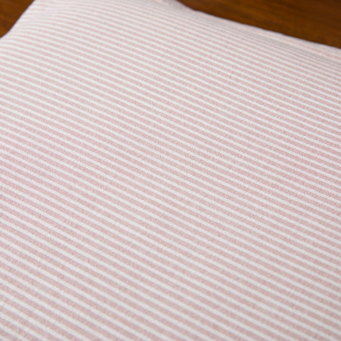 91家纺网 家纺一手货源 找家纺 仁宇枕业 2026新款全棉水洗棉二合一可拆分全棉荞麦壳组合牵引枕枕头枕芯 无印条纹风组合系列荞麦枕-粉色