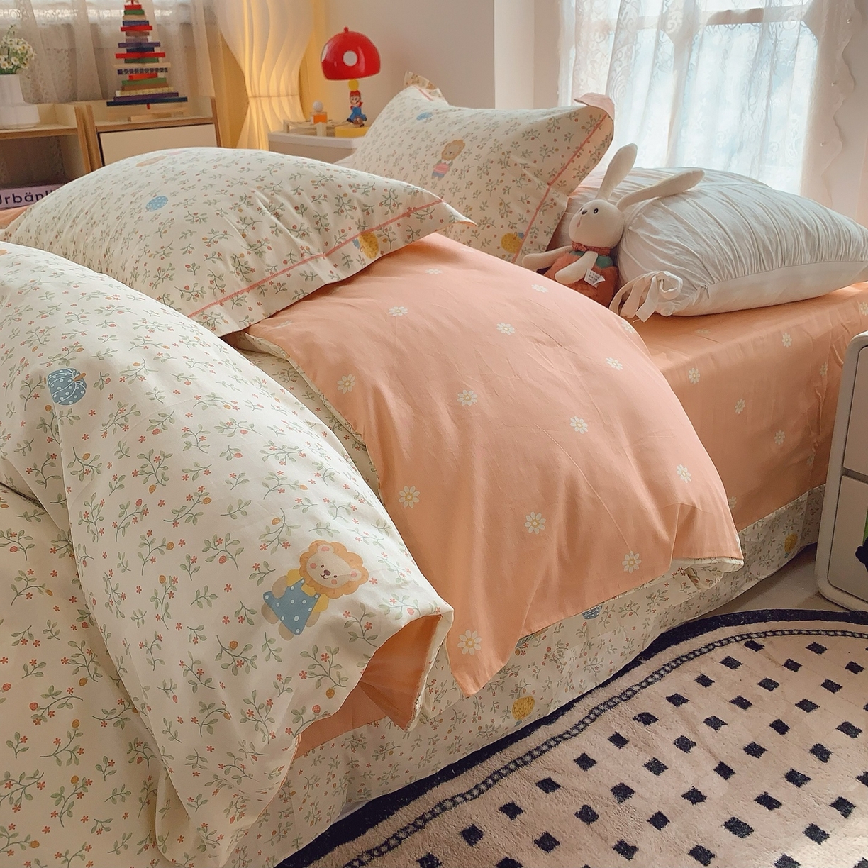 奈萝家纺 2025新款全棉纯棉小清新印花四件套-第二波 可可甜心