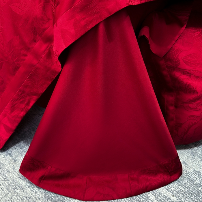 91家纺网 家纺一手货源 找家纺 60支花开富贵长绒棉丝光全棉提花四件套 花开富贵-玫瑰红