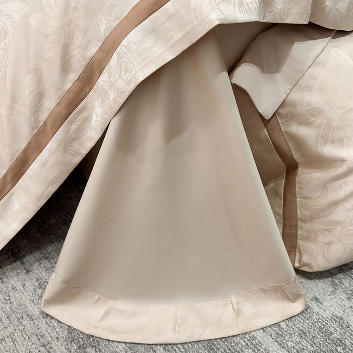 91家纺网 家纺一手货源 找家纺 60支花开富贵长绒棉丝光全棉提花四件套 花开富贵-香槟金