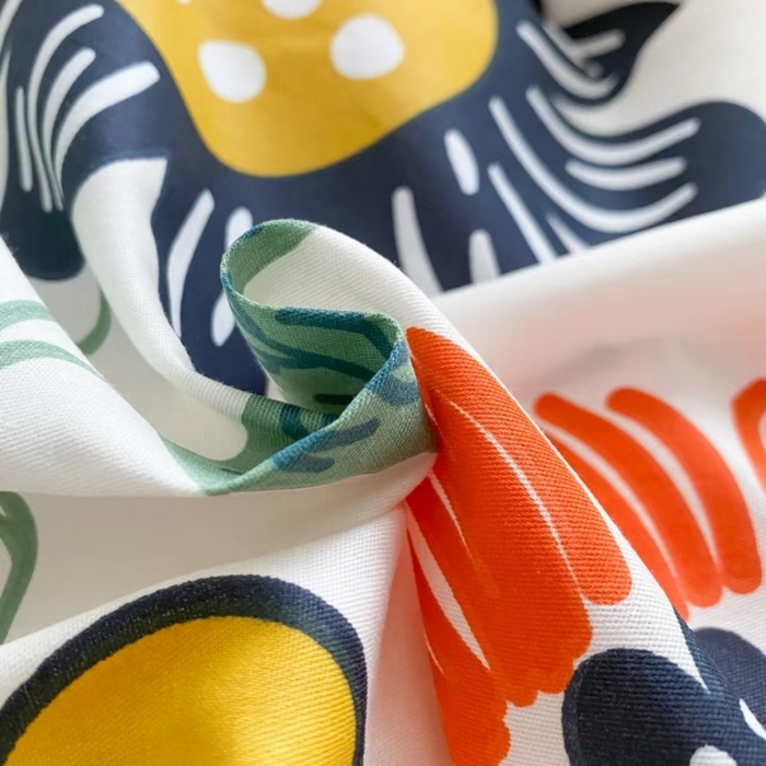 91家纺网 家纺一手货源 找家纺 钰锦铂2026新款直播爆款全棉四件套13070吊边床单一字绣印花纯棉三件套四件套 暖阳朵朵