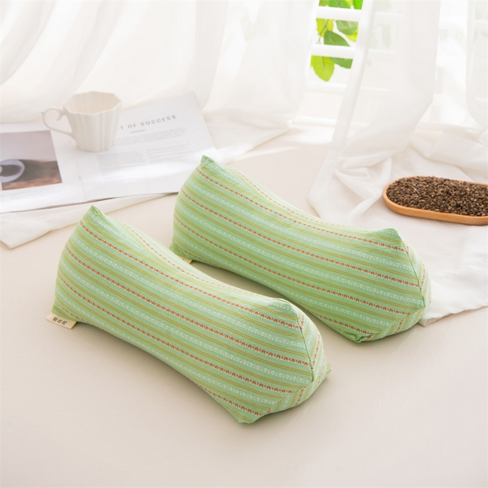 91家纺网 家纺一手货源 找家纺 （总）仁宇枕业 2026新款全棉提花水洗棉条纹三角菱形荞麦护颈椎枕枕头枕芯