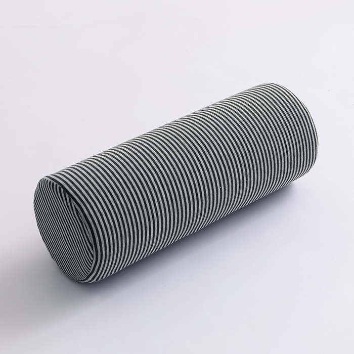 91家纺网 家纺一手货源 找家纺 仁宇枕业 2026新款全棉针织记忆棉圆形护腰护颈枕枕头枕芯 圆形枕条纹黑