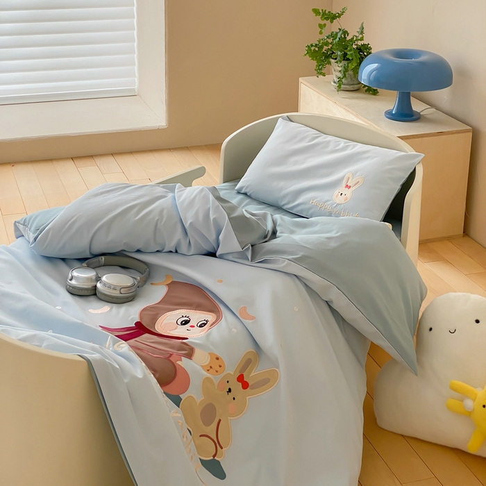 91家纺网 家纺一手货源 找家纺 宝贝优选 2026新款100支澳棉纯棉幼儿园学生三件套多件套 卡卡男孩