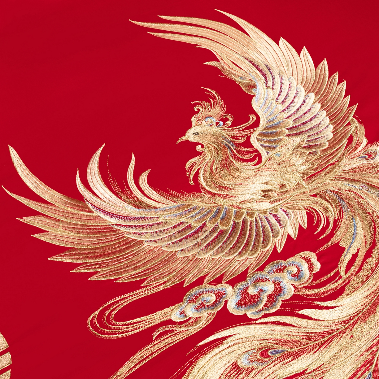 91家纺网 家纺一手货源 找家纺 柏拉图 2026新款100s长绒棉纯棉贡缎提花重工艺刺绣婚庆四件套多件套 锦绣龙凤