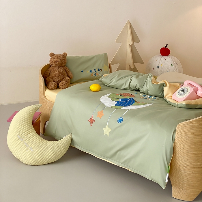 91家纺网 家纺一手货源 找家纺 宝贝优选 2026新款100支澳棉纯棉幼儿园学生三件套多件套 恐龙宝宝