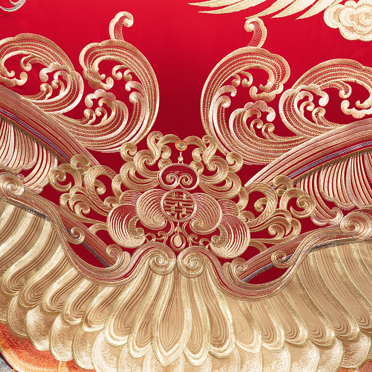 91家纺网 家纺一手货源 找家纺 柏拉图 2026新款100s长绒棉纯棉贡缎提花重工艺刺绣婚庆四件套多件套 九五至尊