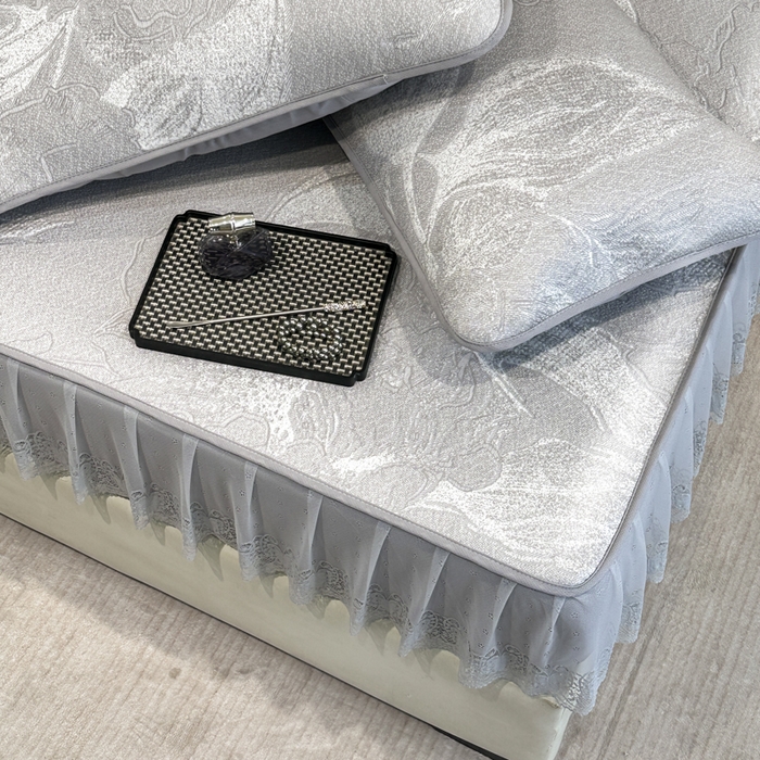 91家纺网 家纺一手货源 找家纺 （总）布柔 2026新款PE床笠床裙凉席中分子双面提花复合凉豆豆软席二合一可机洗