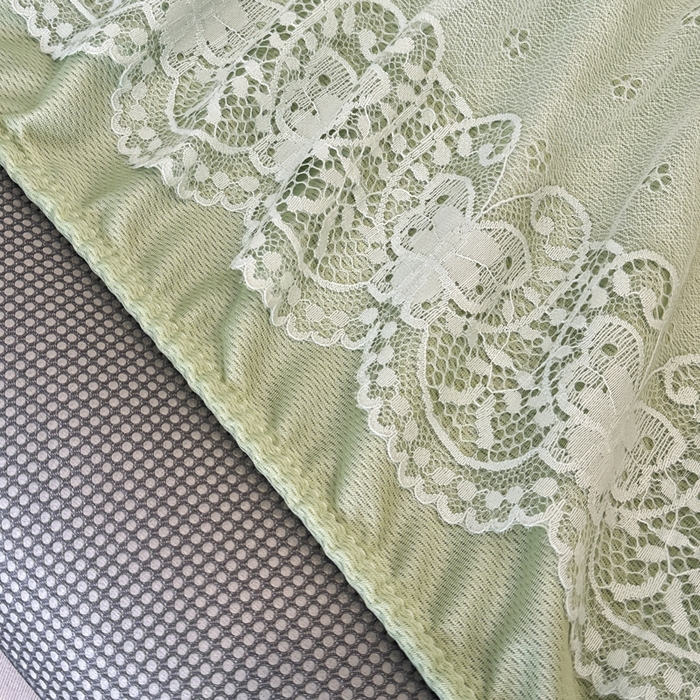 91家纺网 家纺一手货源 找家纺 布柔 2026新款PE床笠床裙凉席中分子双面提花复合凉豆豆软席二合一可机洗 花韵绿