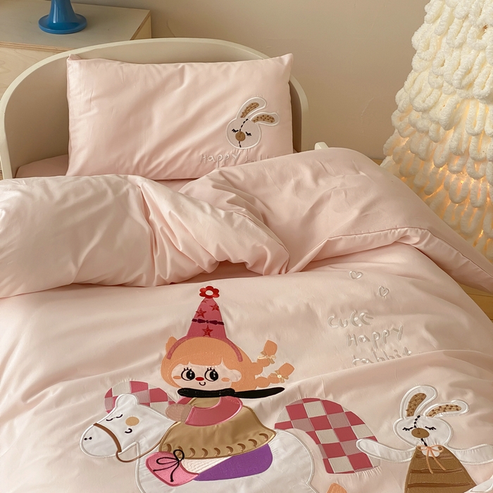 91家纺网 家纺一手货源 找家纺 宝贝优选 2026新款100支澳棉纯棉幼儿园学生三件套多件套 木马公主