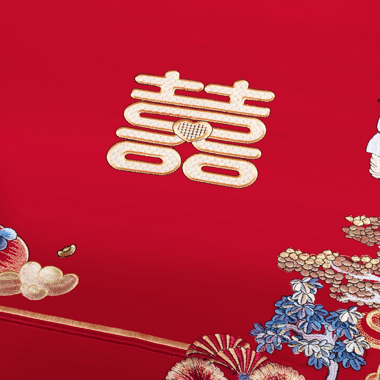 91家纺网 家纺一手货源 找家纺 （总）柏拉图 2026新款长绒棉纯棉贡缎全工艺刺绣婚庆四件套多件套