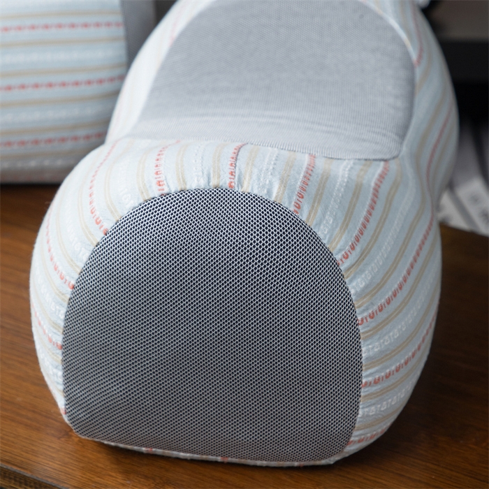 91家纺网 家纺一手货源 找家纺 仁宇枕业 2026新款新品全棉色织提花水洗棉元宝护颈椎全荞麦枕头枕芯 元宝荞麦枕-灰蓝色