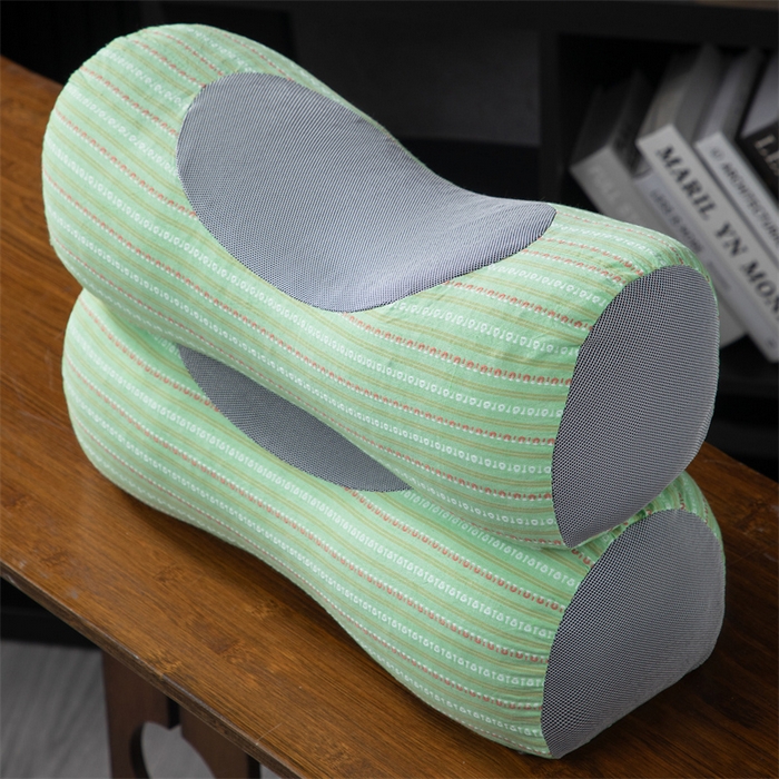 91家纺网 家纺一手货源 找家纺 （总）仁宇枕业 2026新款新品全棉色织提花水洗棉元宝护颈椎全荞麦枕头枕芯