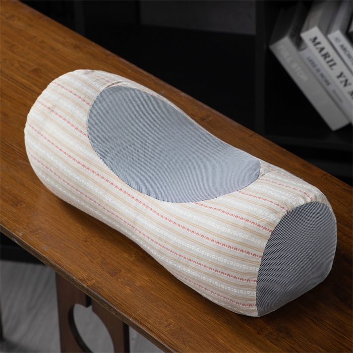 91家纺网 家纺一手货源 找家纺 仁宇枕业 2026新款新品全棉色织提花水洗棉元宝护颈椎全荞麦枕头枕芯 元宝荞麦枕-米黄