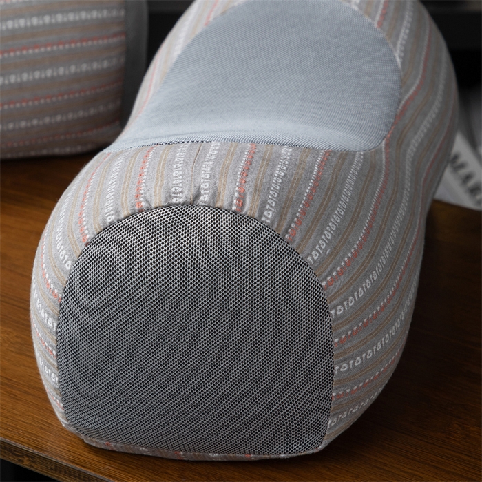 91家纺网 家纺一手货源 找家纺 仁宇枕业 2026新款新品全棉色织提花水洗棉元宝护颈椎全荞麦枕头枕芯 元宝荞麦枕-灰咖色