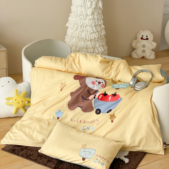 91家纺网 家纺一手货源 找家纺 宝贝优选 2026新款100支澳棉纯棉幼儿园学生三件套多件套 熊熊推车