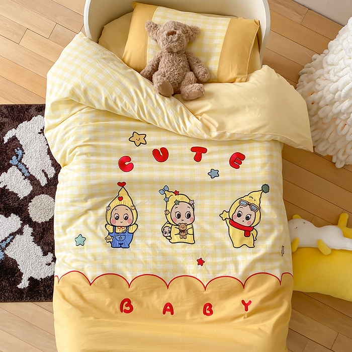 91家纺网 家纺一手货源 找家纺 宝贝优选 2026新款全棉水洗棉幼儿园学生三件套多件套 可爱宝贝