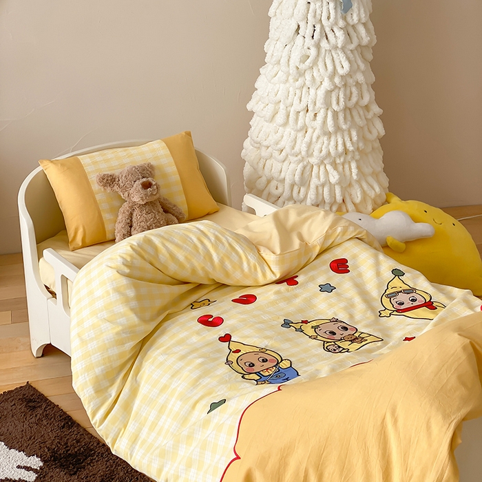 91家纺网 家纺一手货源 找家纺 宝贝优选 2026新款全棉水洗棉幼儿园学生三件套多件套 可爱宝贝