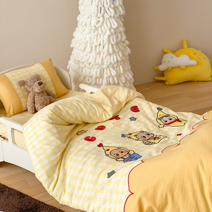 91家纺网 家纺一手货源 找家纺 宝贝优选 2026新款全棉水洗棉幼儿园学生三件套多件套 可爱宝贝