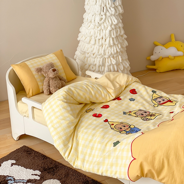 91家纺网 家纺一手货源 找家纺 宝贝优选 2026新款全棉水洗棉幼儿园学生三件套多件套 可爱宝贝