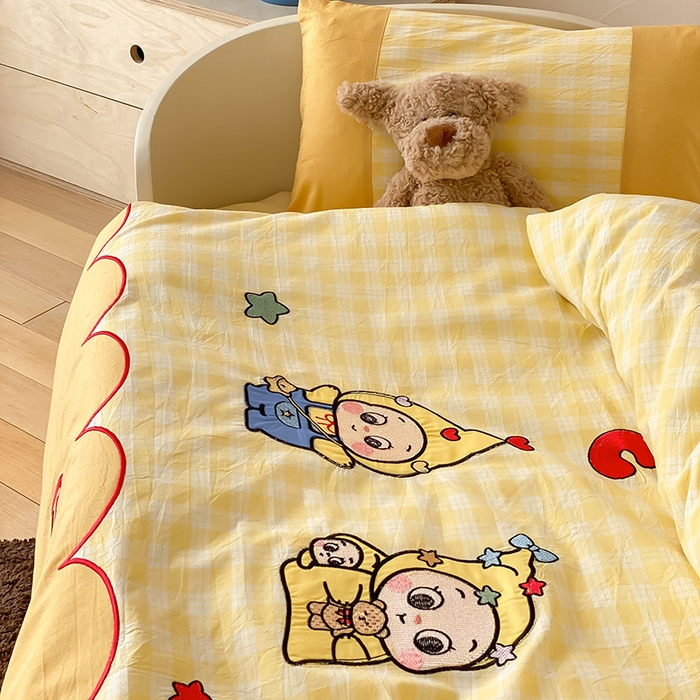 91家纺网 家纺一手货源 找家纺 宝贝优选 2026新款全棉水洗棉幼儿园学生三件套多件套 可爱宝贝