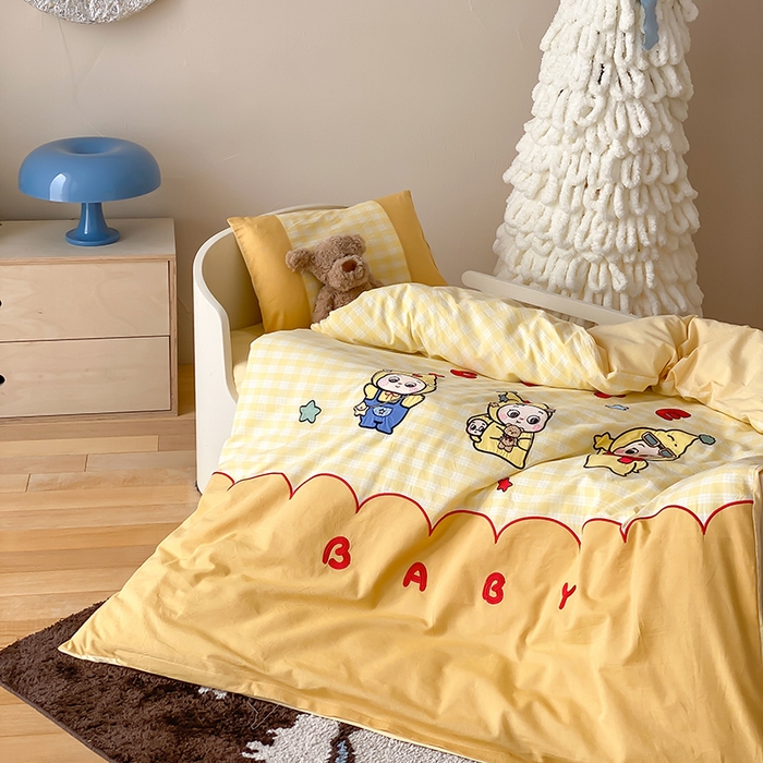 91家纺网 家纺一手货源 找家纺 宝贝优选 2026新款全棉水洗棉幼儿园学生三件套多件套 可爱宝贝