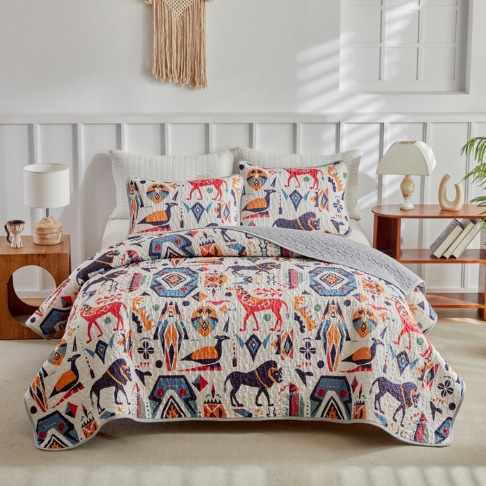 91家纺网 家纺一手货源 找家纺 （总）温宁家纺 2026新款印花床盖第二批跨境，外贸，亚马逊，shein，temu