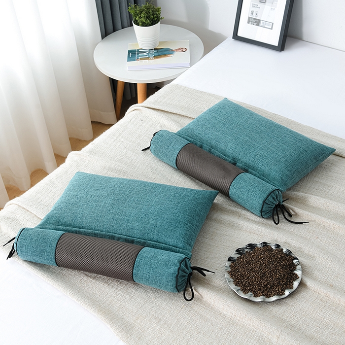 91家纺网 家纺一手货源 找家纺 （总）仁宇枕业 2026新款新品枕头枕芯多功能组合式仿麻全荞麦护颈枕头枕芯