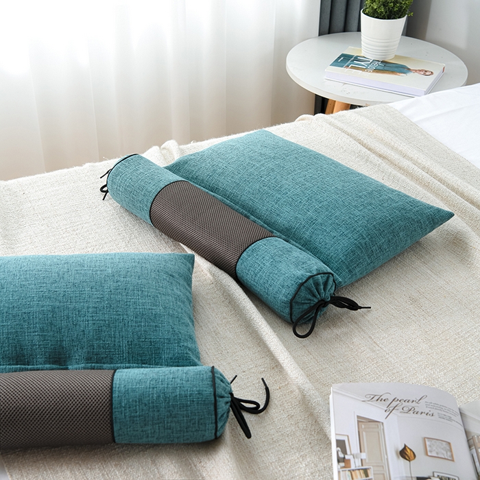 91家纺网 家纺一手货源 找家纺 （总）仁宇枕业 2026新款新品枕头枕芯多功能组合式仿麻全荞麦护颈枕头枕芯