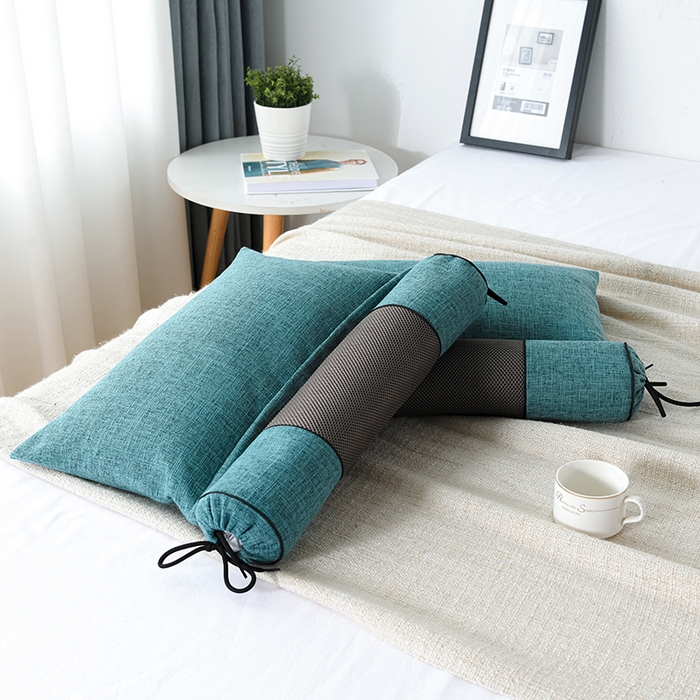 91家纺网 家纺一手货源 找家纺 （总）仁宇枕业 2026新款新品枕头枕芯多功能组合式仿麻全荞麦护颈枕头枕芯