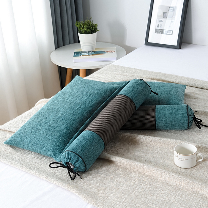 91家纺网 家纺一手货源 找家纺 （总）仁宇枕业 2026新款新品枕头枕芯多功能组合式仿麻全荞麦护颈枕头枕芯