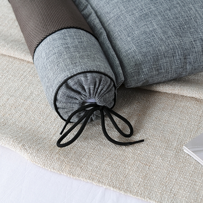 91家纺网 家纺一手货源 找家纺 仁宇枕业 2026新款新品枕头枕芯多功能组合式仿麻全荞麦护颈枕头枕芯 组合仿麻布枕灰色