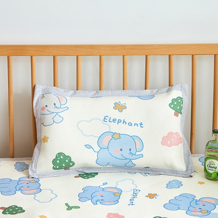 91家纺网 家纺一手货源 找家纺 嗨生活 2026年新款600D冰藤凉席儿童婴儿床凉席 幼儿园凉席 拼床凉席（可定做） 欢乐小象