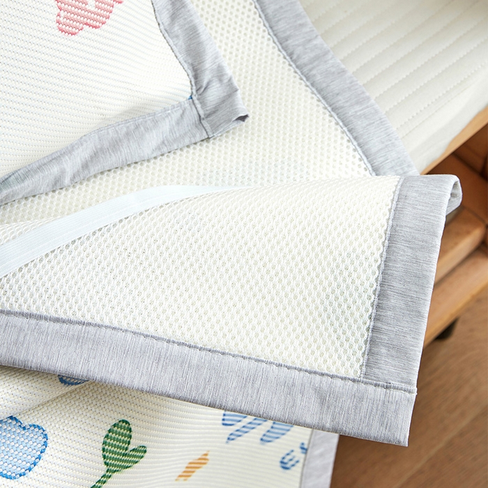 91家纺网 家纺一手货源 找家纺 嗨生活 2026年新款600D冰藤凉席儿童婴儿床凉席 幼儿园凉席 拼床凉席（可定做） 欢乐小象