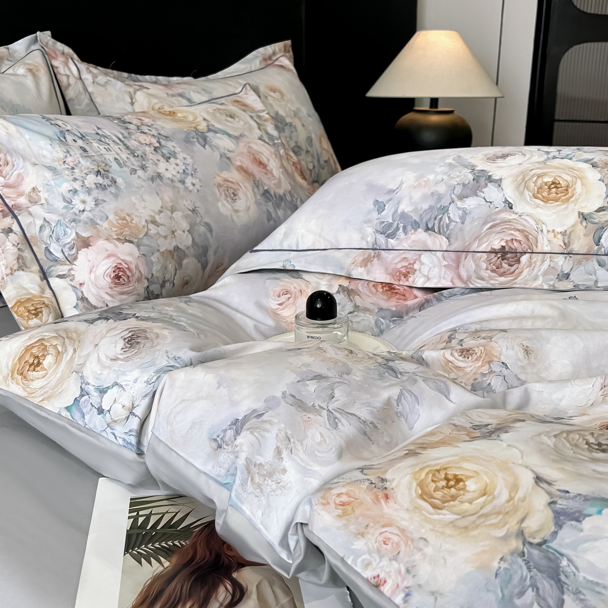 91家纺网 家纺一手货源 找家纺 启航家居 2026新款全棉纯棉数码印花四件套（控价198） 奇薇城堡兰