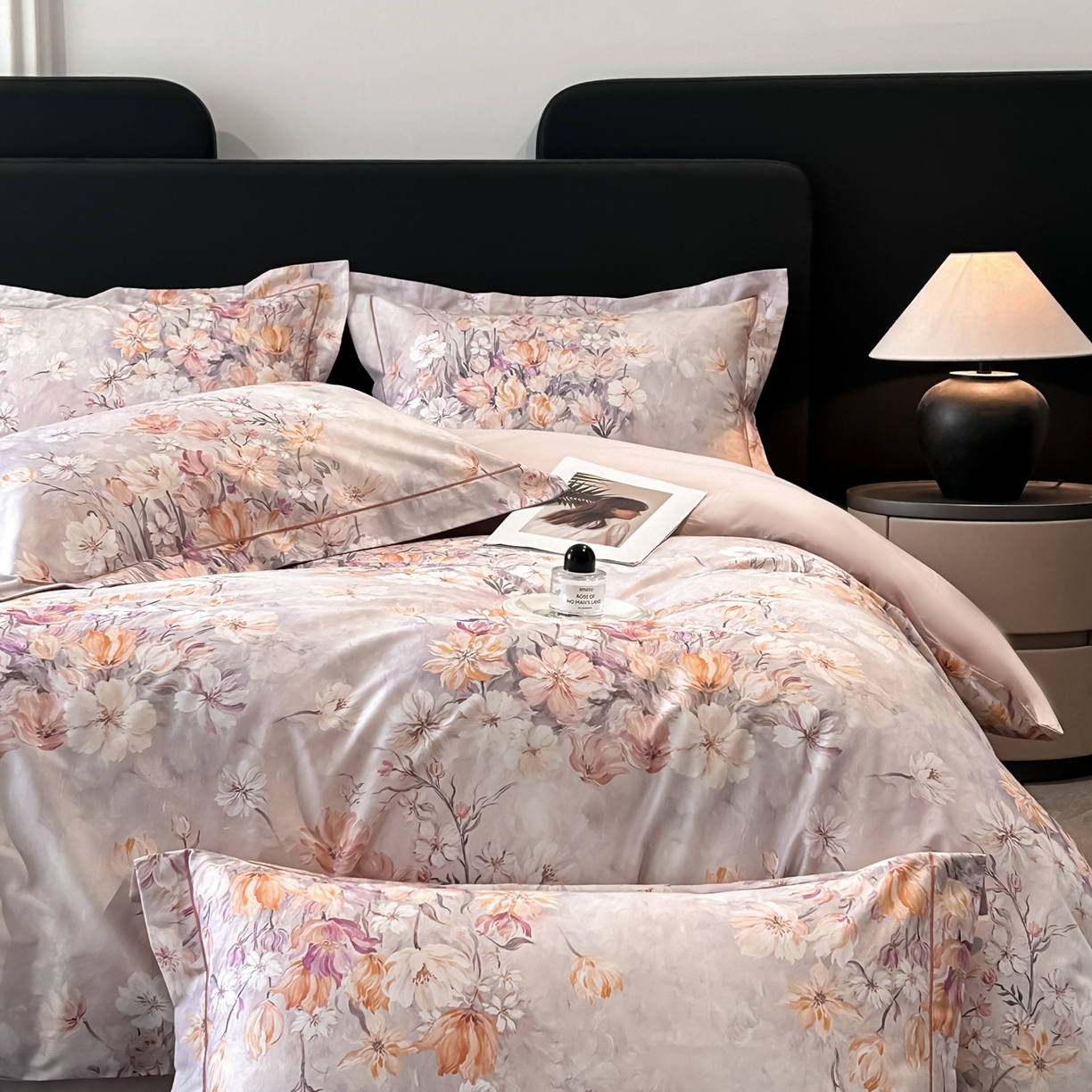 91家纺网 家纺一手货源 找家纺 启航家居 2026新款全棉纯棉数码印花四件套（控价198） 木浔与森粉