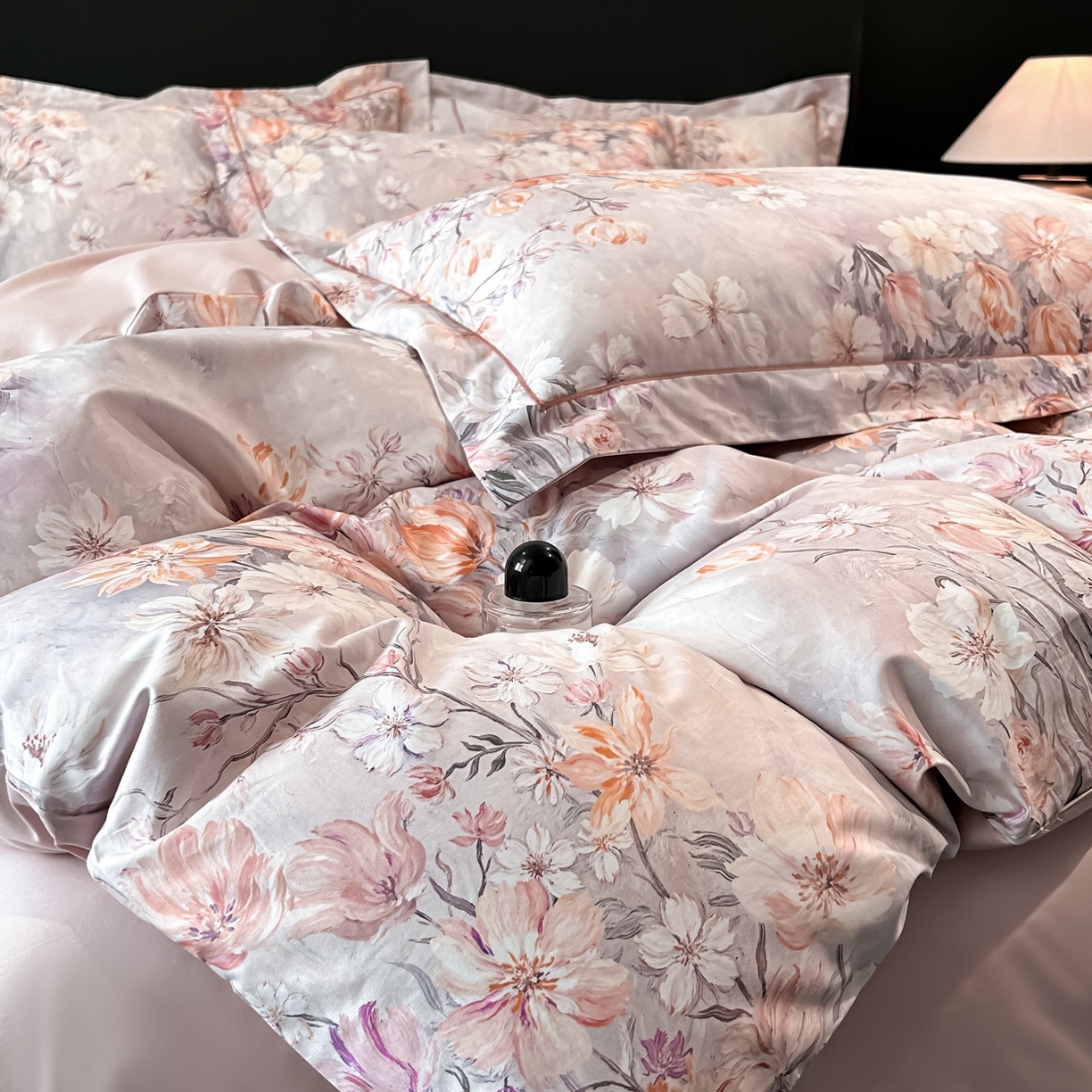 91家纺网 家纺一手货源 找家纺 启航家居 2026新款全棉纯棉数码印花四件套（控价198） 木浔与森粉