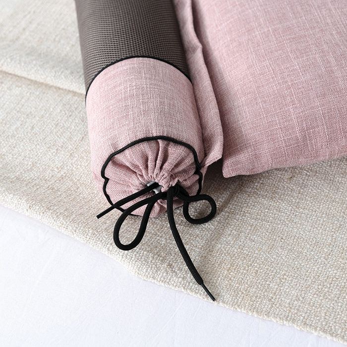 91家纺网 家纺一手货源 找家纺 仁宇枕业 2026新款新品枕头枕芯多功能组合式仿麻全荞麦护颈枕头枕芯 组合仿麻布枕粉色