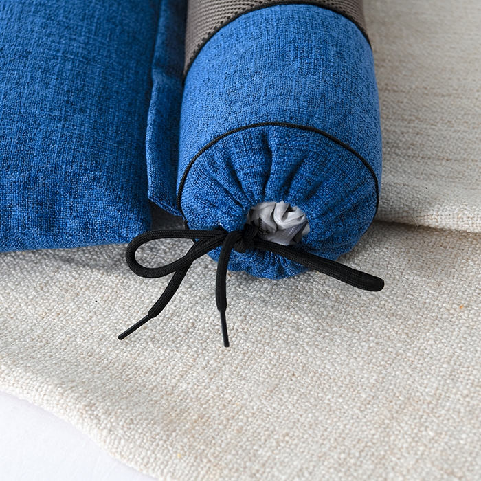 91家纺网 家纺一手货源 找家纺 仁宇枕业 2026新款新品枕头枕芯多功能组合式仿麻全荞麦护颈枕头枕芯 组合仿麻布枕蓝色