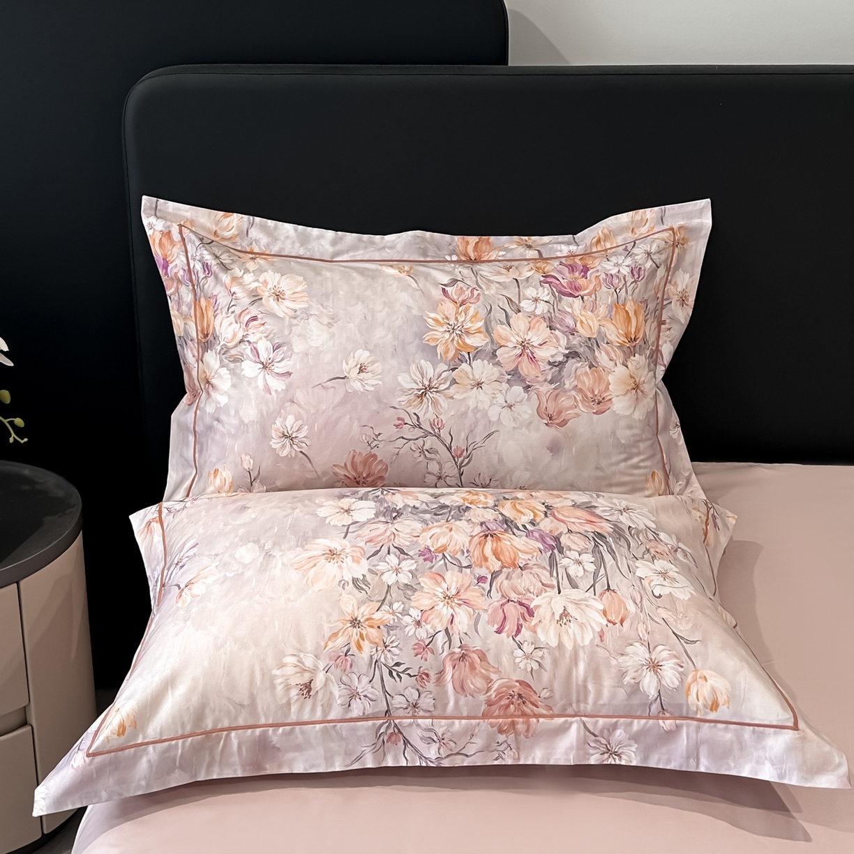 91家纺网 家纺一手货源 找家纺 启航家居 2026新款全棉纯棉数码印花四件套（控价198） 木浔与森粉