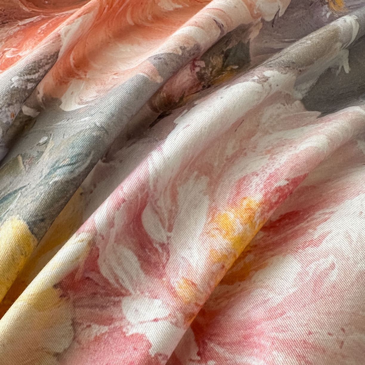 91家纺网 家纺一手货源 找家纺 启航家居 2026新款全棉纯棉数码印花四件套（控价198） 晴云出岫粉