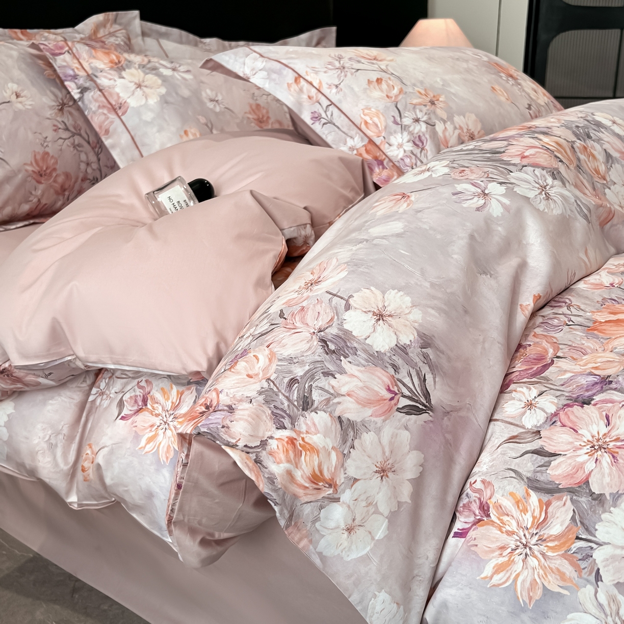 91家纺网 家纺一手货源 找家纺 启航家居 2026新款全棉纯棉数码印花四件套（控价198） 木浔与森粉