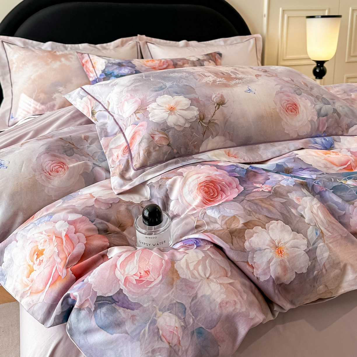 91家纺网 家纺一手货源 找家纺 启航家居 2026新款全棉纯棉数码印花四件套（控价198） 馥刻紫