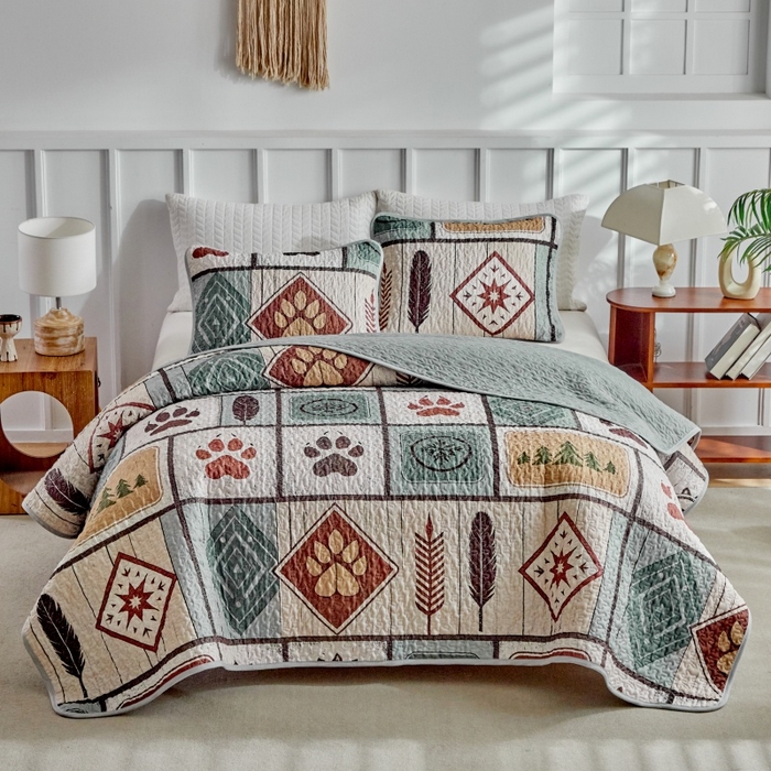 91家纺网 家纺一手货源 找家纺 （总）温宁家纺 2026新款印花床盖第二批跨境，外贸，亚马逊，shein，temu